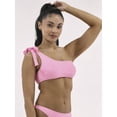 thumbnail image 1 of Celebrity Pink Women's Ribbed One Shoulder Bikini Top, Sizes XS-XXL, 1 of 6