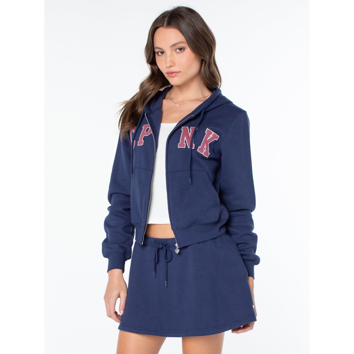 Celebrity Pink Women's Signature Zip Up Fleece Hoodie Sweatshirt, Sizes XS-XXXL