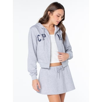 Celebrity Pink Women's Signature Zip Up Fleece Hoodie Sweatshirt, Sizes XS-XXXL