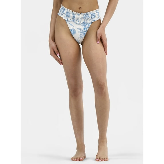 Celebrity Pink Women’s Smocked Toile Bikini Bottoms, Sizes XS-XXL