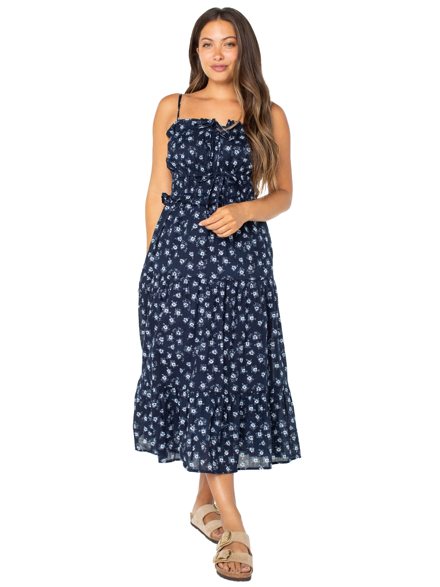 Celebrity Pink Women's Smocked Waist Ruffle Maxi Dress, Sizes S-XL - Walmart.com Celebrity Pink Women's Smocked Waist Ruffle Maxi Dress, Sizes S-XL - Walmart.com