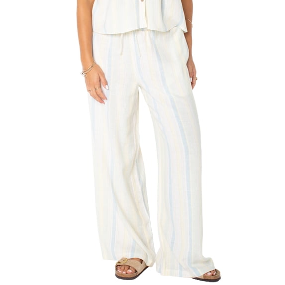 Celebrity Pink Women's Stripe Pull On Wide Leg Beach Pant, Sizes XS-XXXL