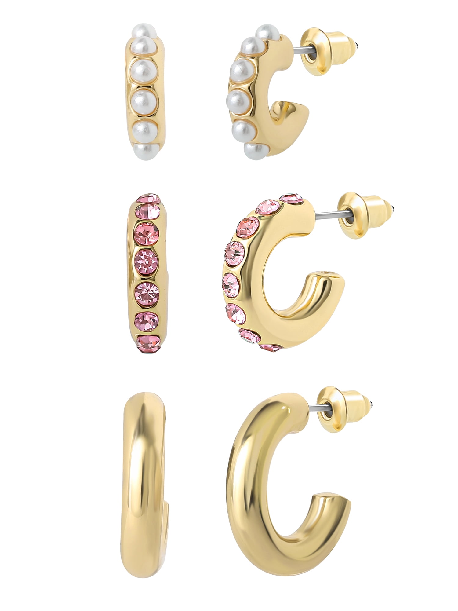 Celebrity Pink Women's Fashion Earring Set - 3 Pairs