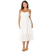 Women's Tie Strap Eyelet Midi Dress, Sizes XS-XXXL