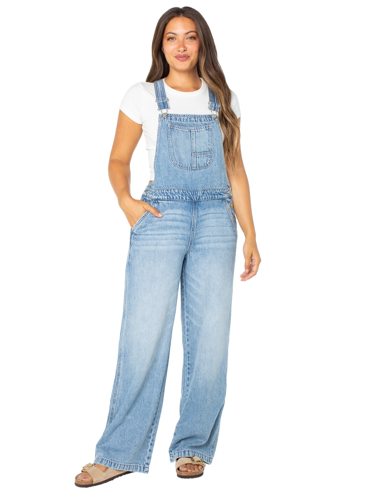 Celebrity Pink Women's Wide Leg Overalls, Sizes XS-XXXL