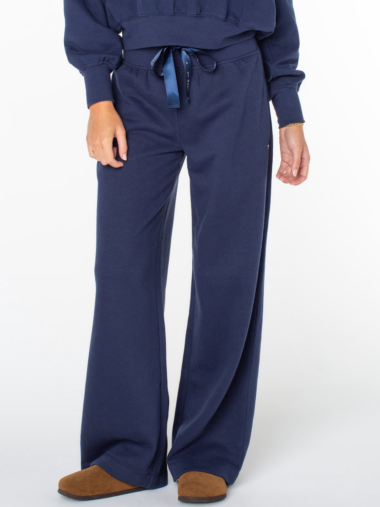 Celebrity Pink Women's Wide Leg Sweatpants with Wide Elastic Waist, Sizes XS-XXXL