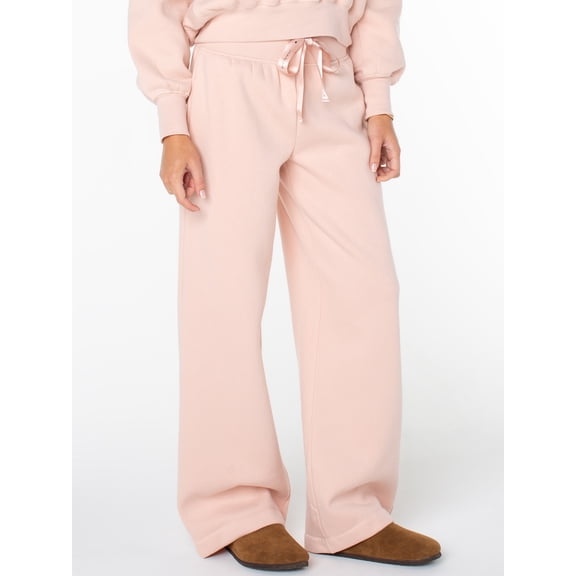 Celebrity Pink Women's Wide Leg Sweatpants with Wide Elastic Waist, Sizes XS-XXXL