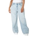 thumbnail image 1 of Celebrity Pink Women's and Women's Plus Baggy Wide Leg Jeans, Available in Regular, Short, Long Inseams, Sizes 1-24, 1 of 5