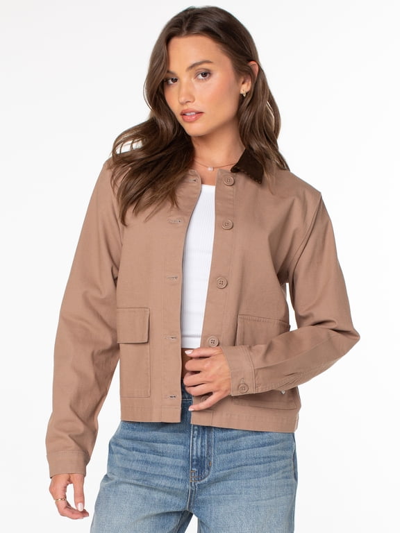 Women's and Women's Plus Boxy Barn Jacket, Sizes XS-4X