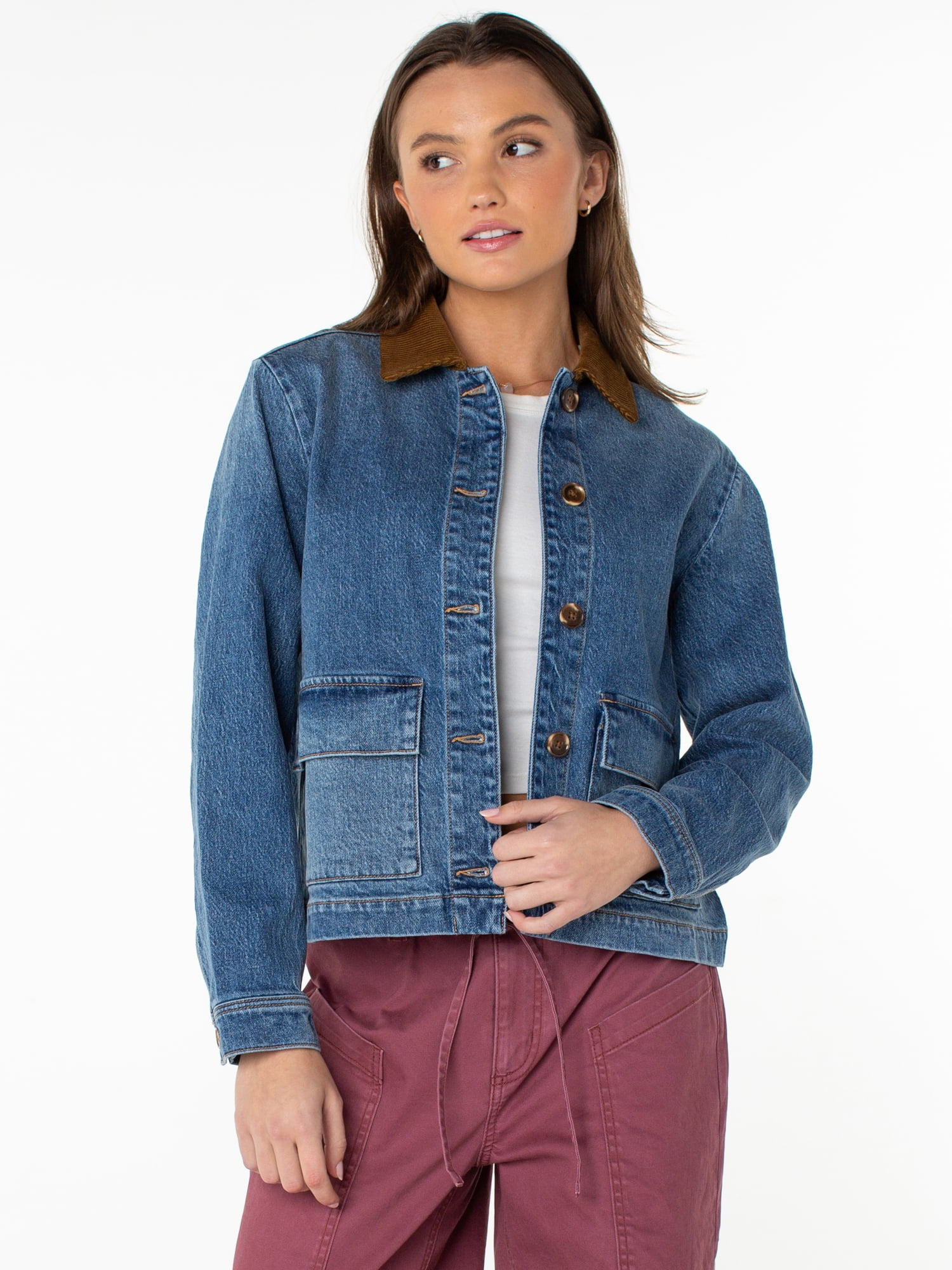 Celebrity Pink Women's and Women's Plus Boxy Barn Jacket, Sizes XS-4X