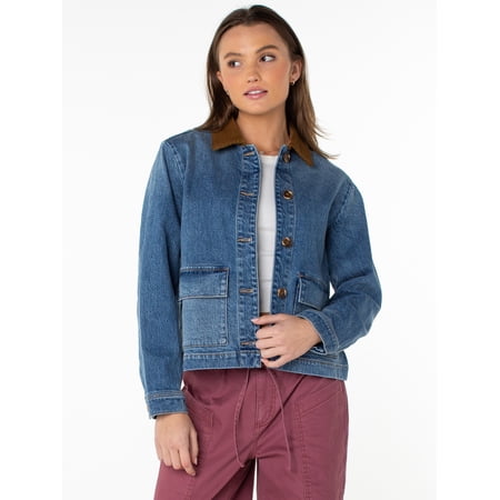 Celebrity Pink Women's and Women's Plus Boxy Barn Jacket, Sizes XS-4X