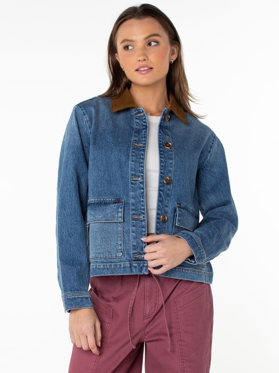 Women's and Women's Plus Boxy Barn Jacket, Sizes XS-4X