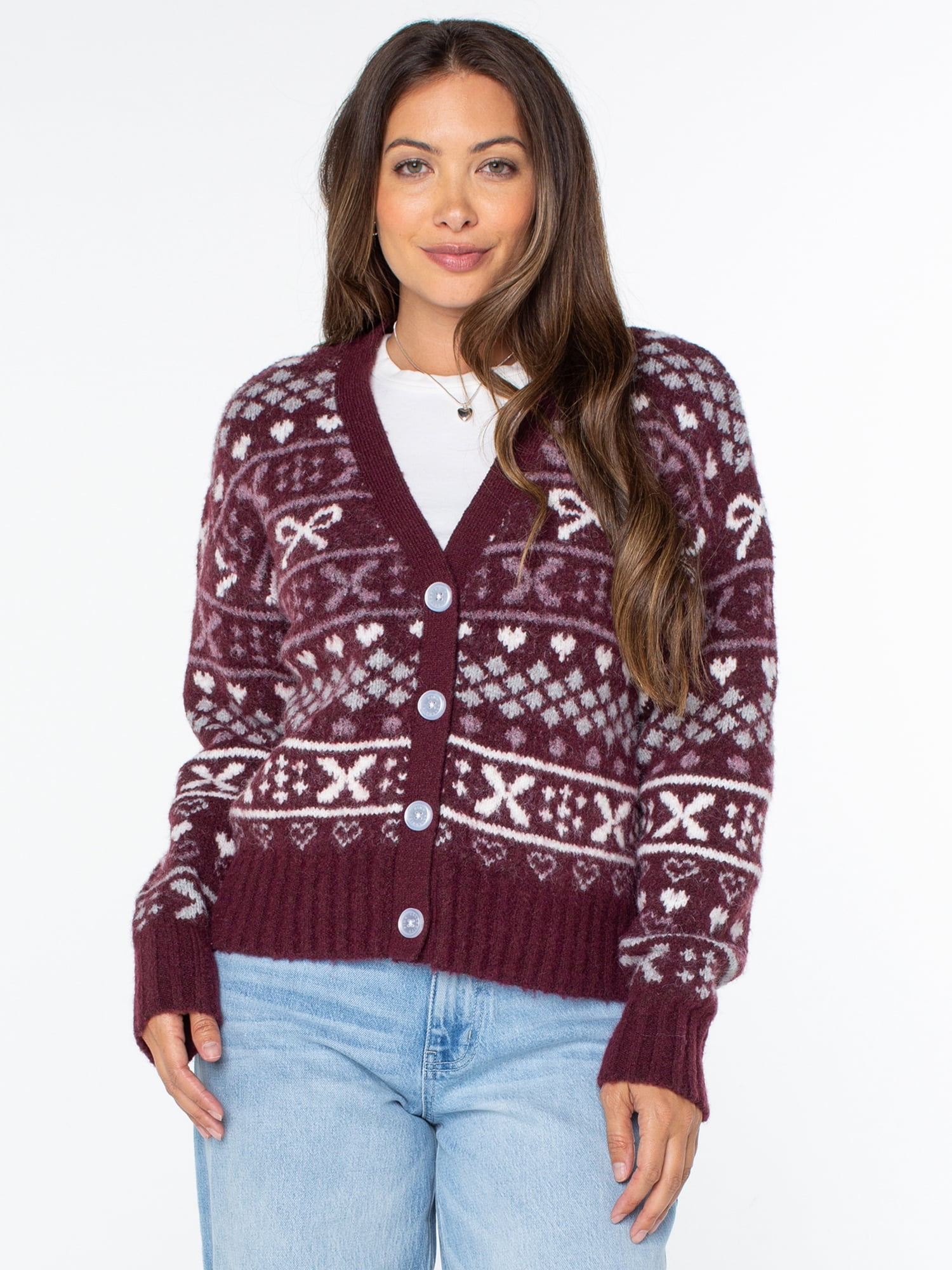 Celebrity Pink Women's and Women's Plus Cardigan Sweater, Sizes XS-4X