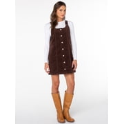 Celebrity Pink Womens and Womens Plus Corduroy Pinafore Mini Dress, Sizes XS-4X