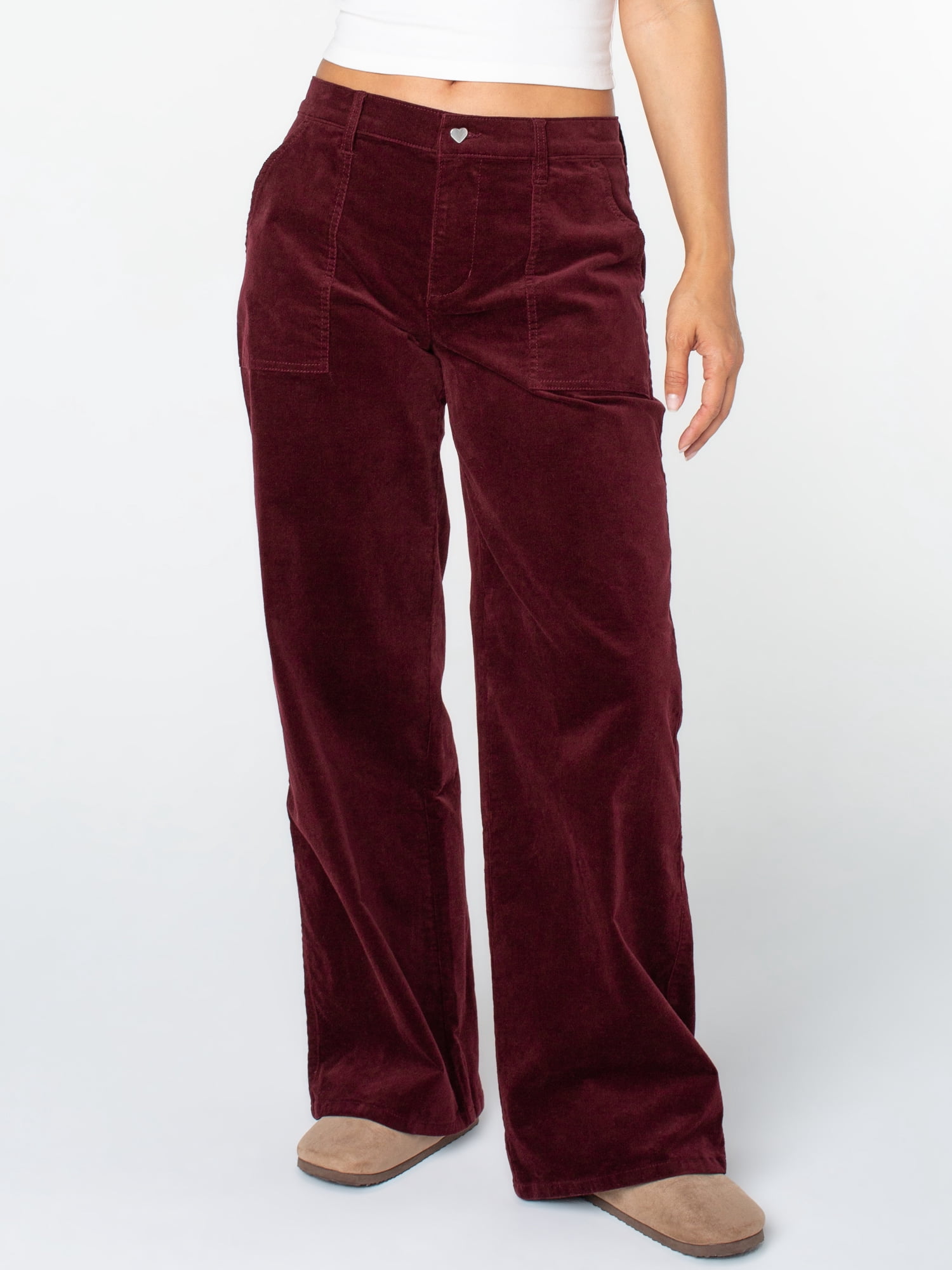 Celebrity Pink Women's and Women's Plus Corduroy Wide Leg Pants, Sizes XS-4X