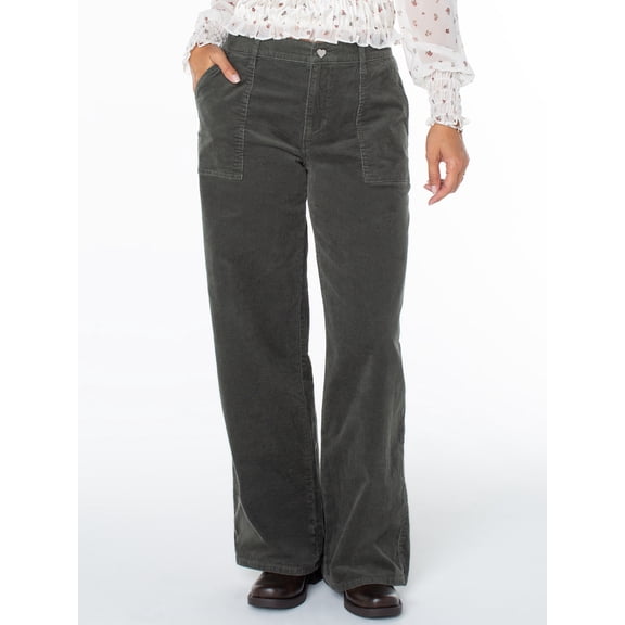 Celebrity Pink Women's and Women's Plus Corduroy Wide Leg Pants, Sizes XS-4X