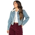 thumbnail image 1 of Celebrity Pink Women's and Women's Plus Faux Shearling Denim Jacket, Sizes XS-4X, 1 of 6