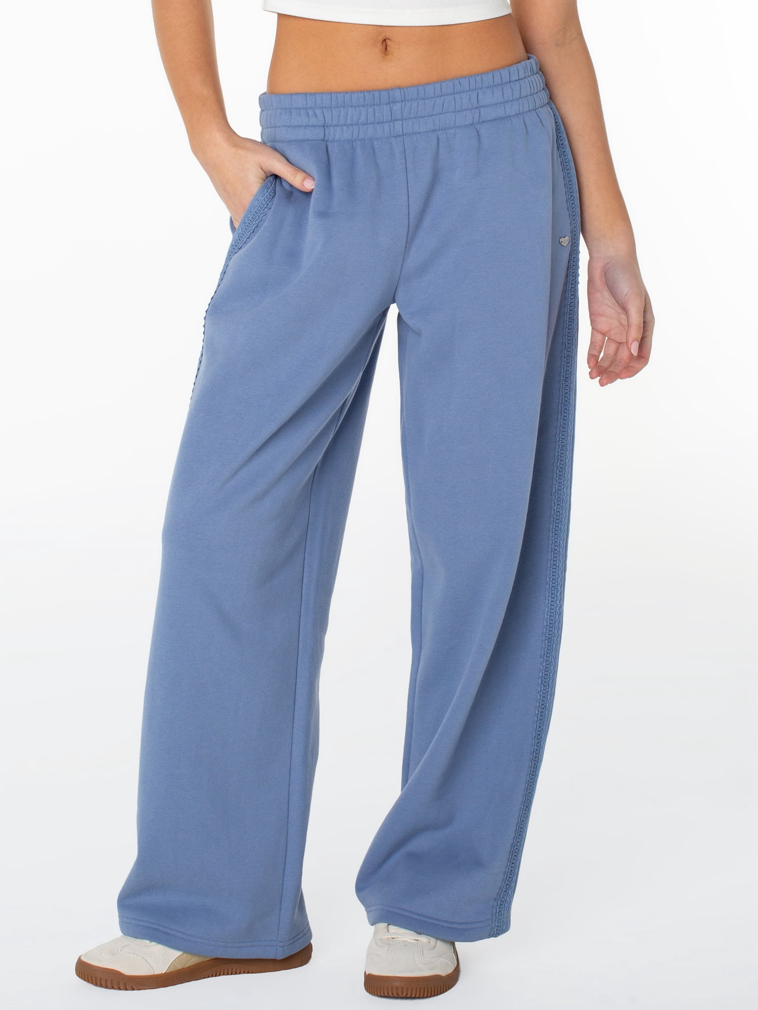 Celebrity Pink Women's and Women's Plus Fleece Wide Leg Sweatpant, Sizes XS-4X