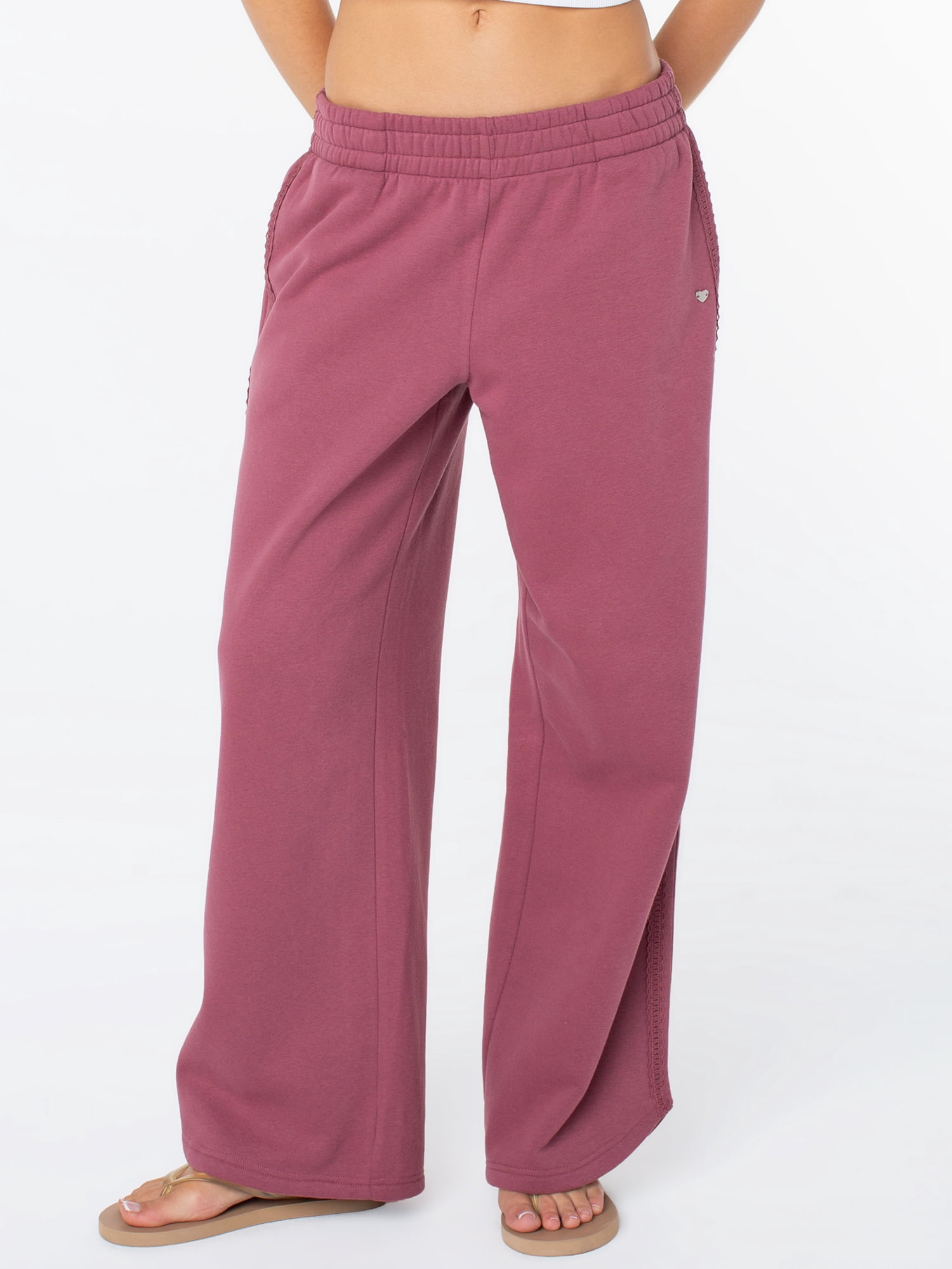 Celebrity Pink Women's and Women's Plus Fleece Wide Leg Sweatpant, Sizes XS-4X