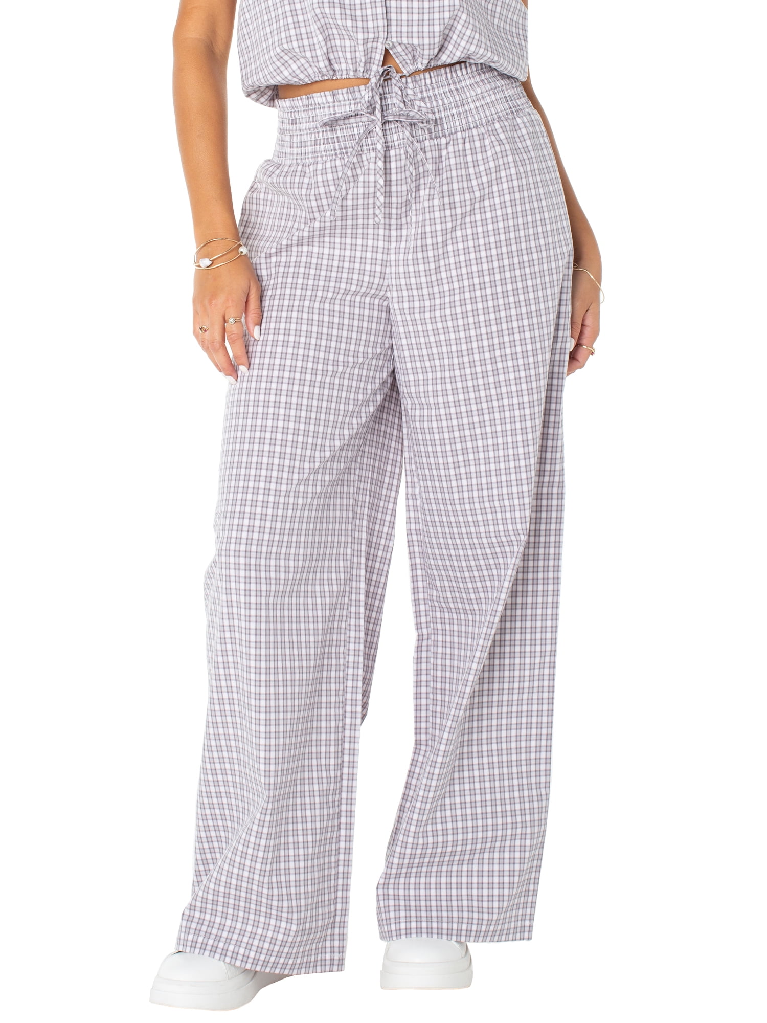 Celebrity Pink Women's and Women's Plus High Rise Pull On Wide Leg Pants, Sizes XS-XXXL