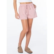 Women's and Women's Plus Lace Trim Tie Front Short, Sizes XS-4X