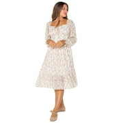 CELEBRITY PINK Women's and Women's Plus Long Sleeve Midi Dress, Sizes XS-4X