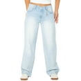 thumbnail image 1 of Celebrity Pink Women's and Women's Plus Low Rise Baggy Wide Leg Jeans, Sizes 1-24, 1 of 5