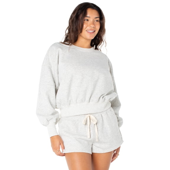 Celebrity Pink Women's and Women's Plus Oversized Boyfriend Sweatshirt, Sizes XS-4X