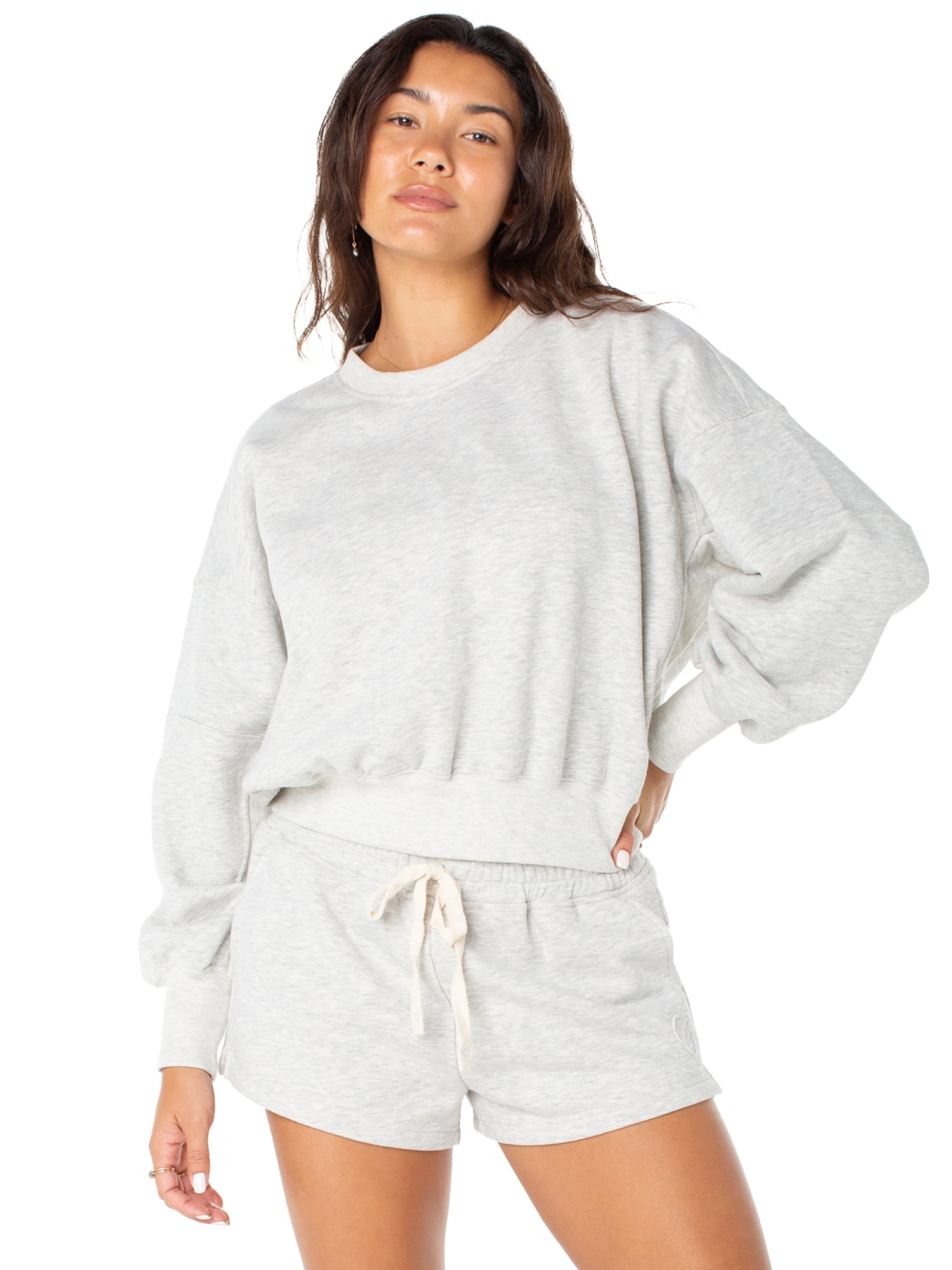 Celebrity Pink Women's and Women's Plus Oversized Boyfriend Sweatshirt, Sizes XS-4X