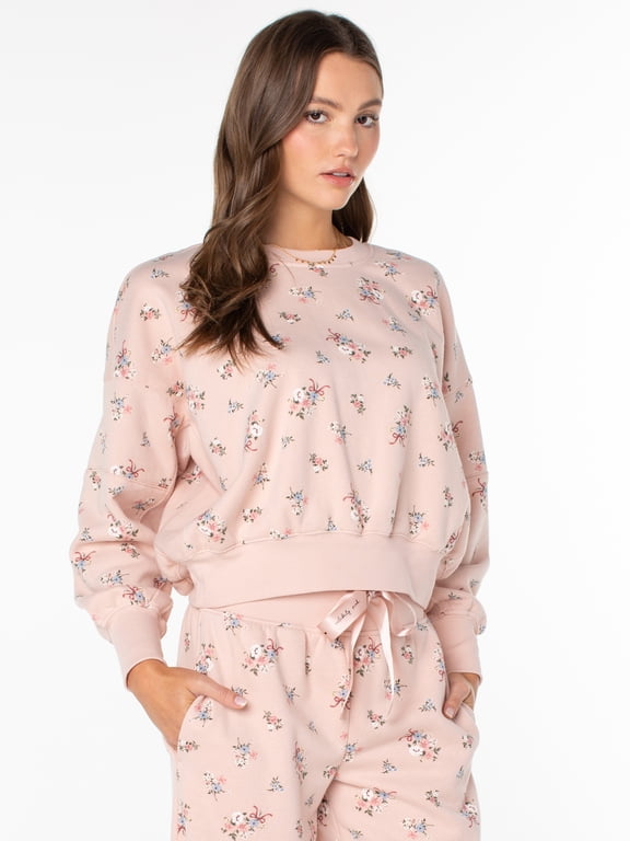 Women's and Women's Plus Oversized Boyfriend Sweatshirt, Sizes XS-XXXL