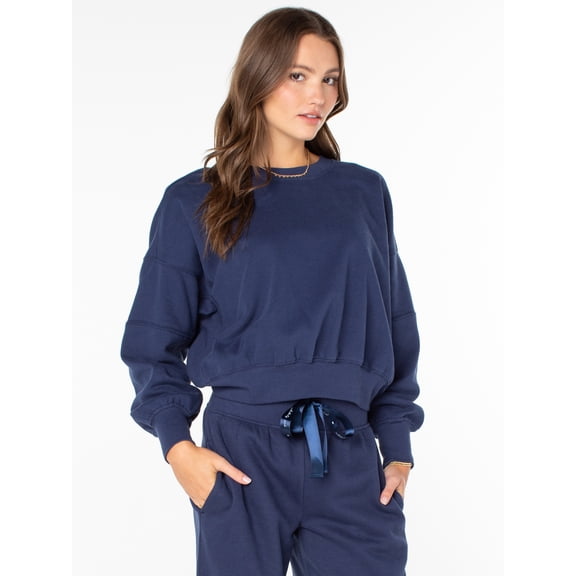Celebrity Pink Women's and Women's Plus Oversized Boyfriend Sweatshirt, Sizes XS-XXXL