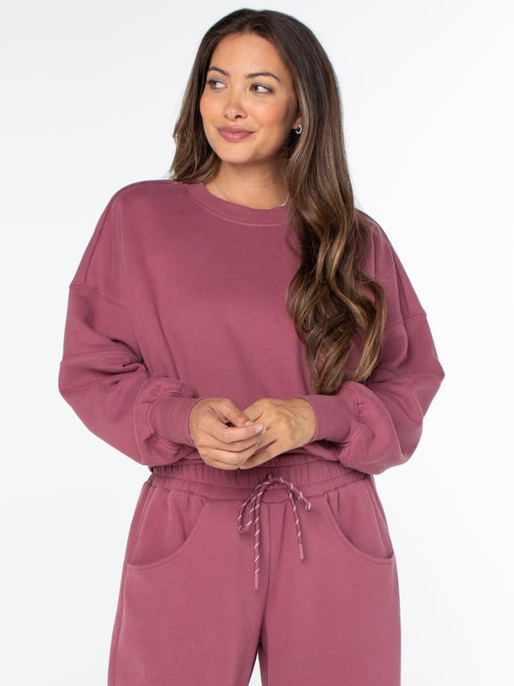 Women's and Women's Plus Pullover Sweatshirt, Sizes XS-4X