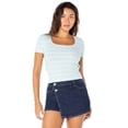 thumbnail image 1 of Celebrity Pink Women's and Women's Plus Short Sleeve Pointelle Top, Sizes XS-XXXL, 1 of 5
