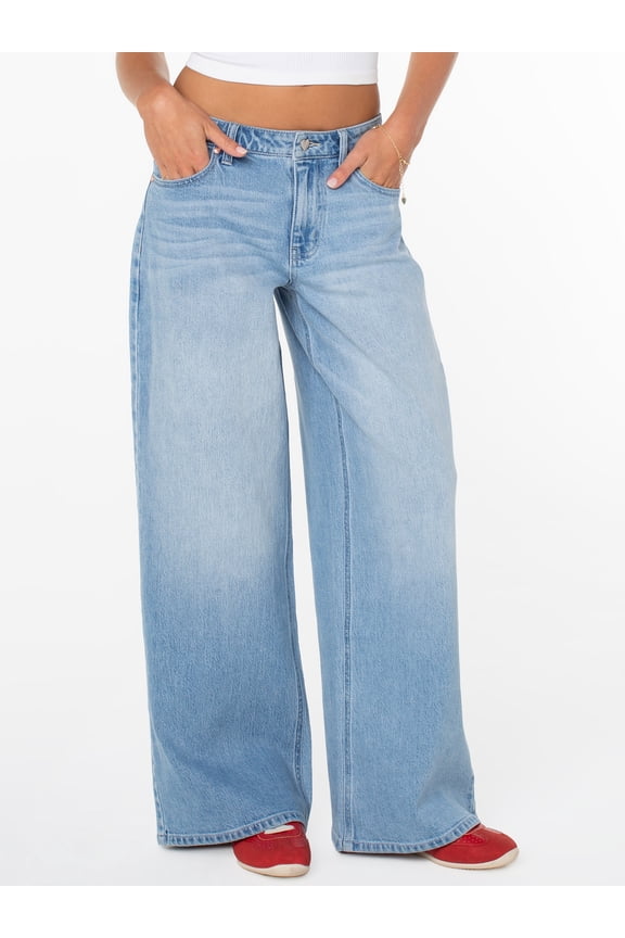 Women's and Women's Plus Slouchy Wide Leg with Back Buckle, Sizes 1-24