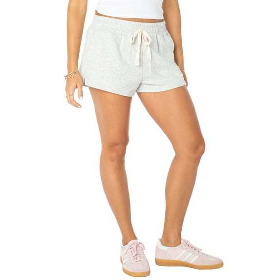Celebrity Pink Women's and Women's Plus Tie Front Fleece Shorts, Sizes XS-4X