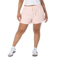 thumbnail image 1 of Celebrity Pink Women's and Women's Plus Tie Front Fleece Shorts, Sizes XS-4X, 1 of 6