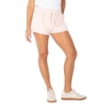 thumbnail image 1 of Celebrity Pink Women's and Women's Plus Tie Front Fleece Shorts, Sizes XS-4X, 1 of 14