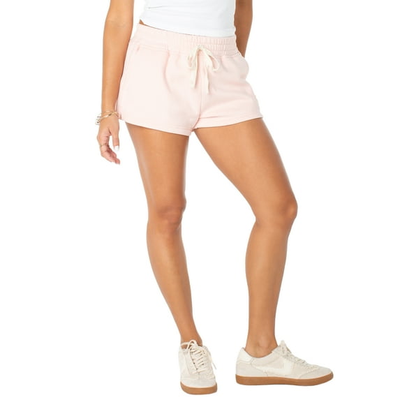Celebrity Pink Women's and Women's Plus Tie Front Fleece Shorts, Sizes XS-4X