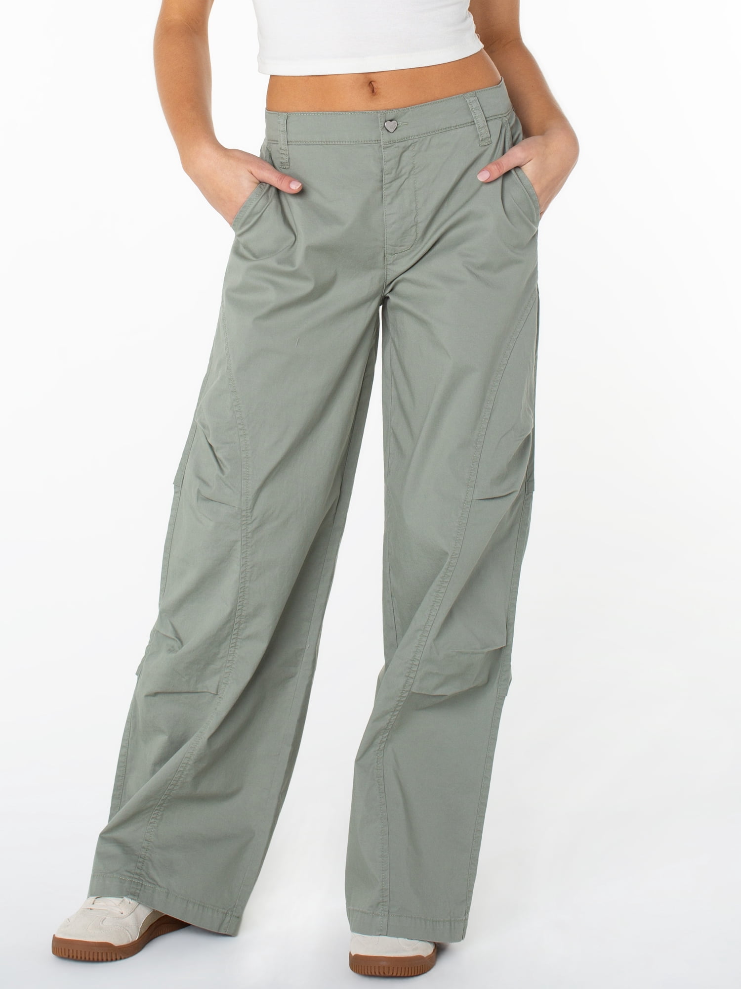 Celebrity Pink Women's and Women's Plus Wide Leg Cargo Pants, Sizes XS-4X