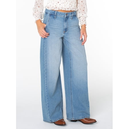 Celebrity Pink Women's and Women's Plus Wide Leg Jeans, Sizes 1-24