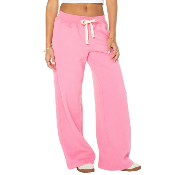 Celebrity Pink Women's and Women's Plus Wide Leg Sweatpants, Sizes XS-4X