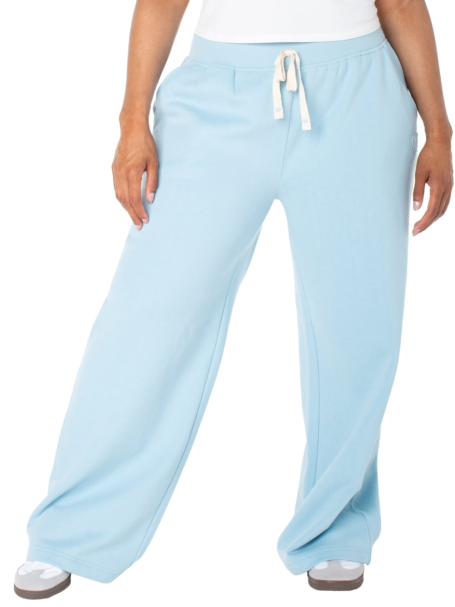 Celebrity Pink Women's and Women's Plus Wide Leg Sweatpants, Sizes XS-4X