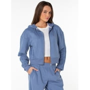 Celebrity Pink Women's and Women's Plus Zip Front Fleece Hoodie Sweatshirt, Sizes XS-4X