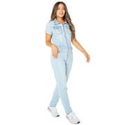 Celebrity Pink Zip Front Short Sleeve Boilersuit, Women's and Women's Plus