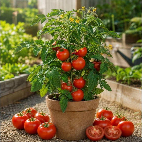 Celebrity Tomato Plant 3-5 Inch Tall, Live Tomato Seedling for Home Gardens and Raised Beds