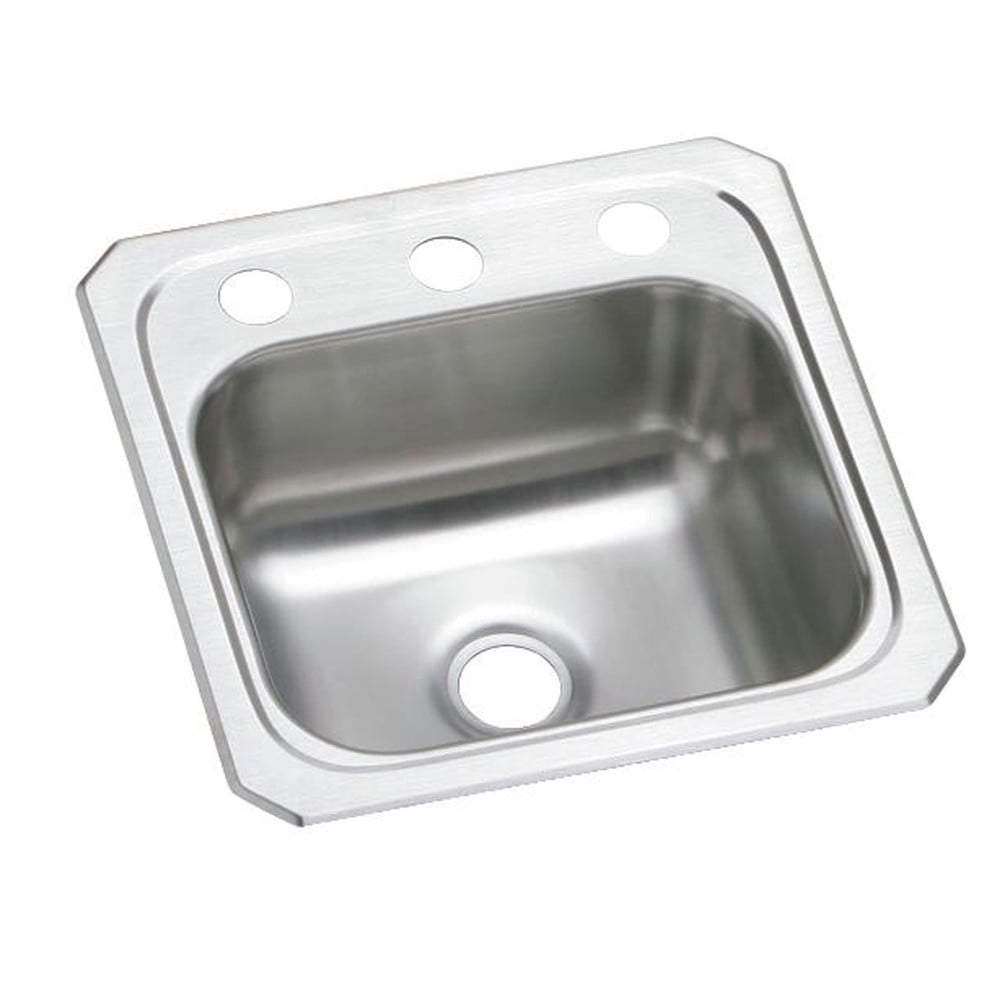 Celebrity 15" Silver Stainless Steel Drop-In Kitchen Sink