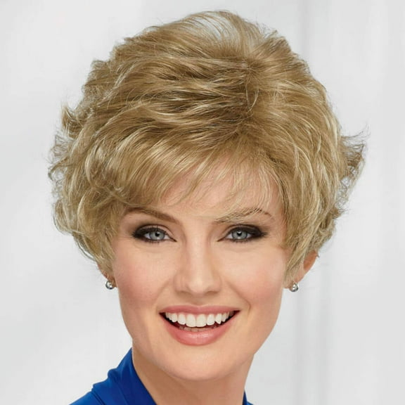 Celebrity WhisperLite Wig by Paula Young - Short, Natural-Looking, Versatile Layered Wig That Can Be Worn Smooth, Full, Even Wildly Tousled / Multi-tonal Shades of Blonde, Silver, Brown, and Red