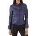 thumbnail image 1 of Celebrity Women's Lambskin Leather Jacket Motorcycle Slim Fit Biker W032, 1 of 3