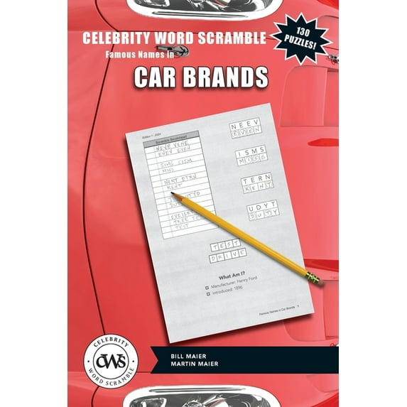 Celebrity Word Scramble Famous Names in Car Brands, (Paperback)