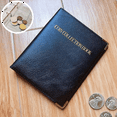 thumbnail image 1 of Celectigo Coin Collection Book — Leather Coin Storage Album with 480 Pockets for 30mm Coins For Collectibles, Medals, Badges, 1 of 10